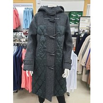 HAZZYS LADIES / [팀 코펜스] 그린 퀼팅배색 후드코트 / HSCO9D732E2123180