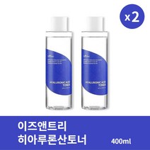 [본사정품] 1+1 이즈앤트리 히아루론산토너 400ml 촉촉한 수분 보습 스킨, 400ml × 2개