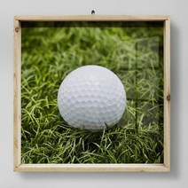 기타 바보사랑[꾸밈]우드프레임액자_골프공, 타입선택:1.노란공
