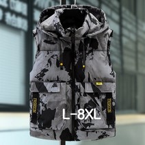 쥬엔리치 남자 빅사이즈 패딩 조끼 후드 남성 커플 가을 겨울 L-8XL