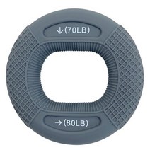 라이트 컬러 실리콘 핸드 그립 20-80LB 그립 링 핑거 팔뚝 트레이너 손목 확장기 근육 운동 운동 체육관 휘트니스, GRAY