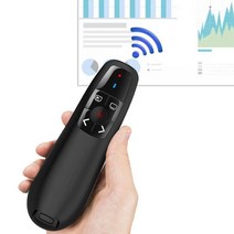 프레젠테이션 리모콘 24GHz 무선 파워 포인트 펜 USB 원격 제어 플립 발표자 포인터 사무실 PPT 슬라이드 페이지 터닝 펜, Black
