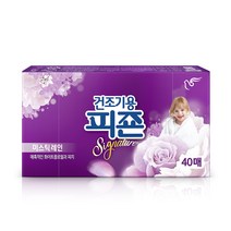 피죤 리치퍼퓸 건조기용 시트형 섬유유연제 본품 미스틱레인 40p, 2개, 40매