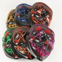 라이트 LED파티가면 공연 댄스소품 페스티벌 복면 마스크, 레드