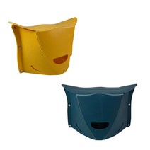 리빙공감 웨이팅 간이 의자 줄서기 보조스툴 2종, 옐로우+블루, 1세트