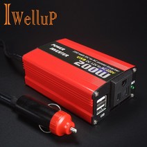 차량용컨버터 자동차 200w 전원 인버터 12v 220v 변환기 dc 12v to ac 220v 110v 휴대용 자동 수정 사인파 usb 충전기 12 220 180w 150w, 12v 220v(실버)