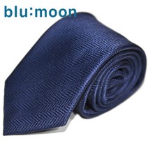 [blumoon] 블루문넥타이 - 와이드폴링본 네이비 8cm