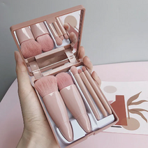 올인원 휴대용 미니 브러쉬 세트 손거울 여행 캠핑 나들이 화장봇 메이크업 도구 키트 케이스