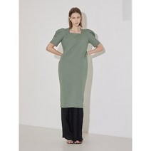 에콘 트라페지움 발롱 원피스 아드리아 카키 / EKHON TRAPEZIUM BALLON DRESS ADRIA KHAKI