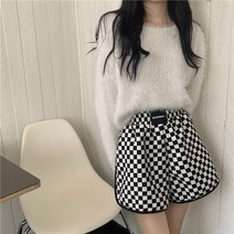 VSYOY안나리야 보트넥 루즈핏 퍼 털 밍크 숏 크롭 에쁜 니트