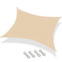어닝천갈이 어닝천 어닝부속 썬가드 사각형 정원 수영 차양 캐노피 야외 캠핑 천막 방수, 13 Beige Rectangle 3x4m