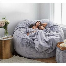 빈백의자 자이언트 특 대형 소파 쿠션 1인용 2인용, 오렌지색(완제품) 110x50cm