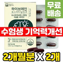 수험생 공시생 영양제 포스파티딜세린 포스타딜세린 뇌에좋은 머리 가억력좋아지는법 징코 음식 추천 노인 인지력 개선 혈행 혈액 순환 개선제 PS 뇌 건강 기억력 은행잎추출물 대두레시틴