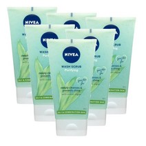 니베아 퓨리파잉 페이스 워시 앤 스크럽 150ml Nivea Purifying Face Wash Scrub, 6개