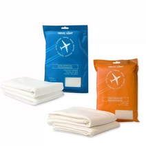 일회용 침대커버 & 순면타올 세트. 일회용 침대커버 베개커버 샤워수건 비치타올 캠핑용품 차박용품 침구세트, 화이트