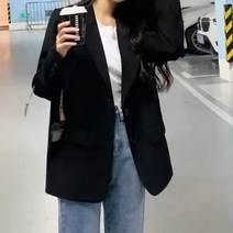 승무원면접복 여자면접복장 아나운서자켓 흰색 정장 재킷 봄가을 느슨한 캐주얼 정장 탑 블