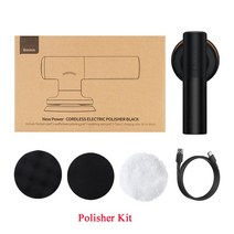 무선 듀얼광택기 폴리셔 휴대용 자동차 전기 연마기 속도 조절 가능 3800 rpm 왁서 자동 왁싱 도구 액세서리, [01] Black, 01 Black