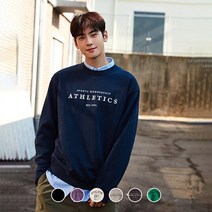 [지오다노] 023511 언브러시드 테리 프린트 맨투맨