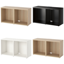 이케아 TV장식장 BESTA 베스토 TV장식장 화이트스테인 참나무무늬 120x40x64 cm