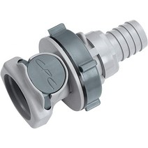 CPC (Colder) HFCD16812 밸브 벌크헤드 패널 마운트 호스 바브 PP 1cm(3/8인치) 유량 사이즈 1.3cm(1/2인치) ID 3팩
