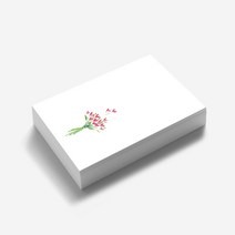 앳원스 캘리그라피 수채화 플라워무지엽서vol 2 (5종) 100매, 플라워엽서 vol 2A 100매