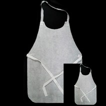 TWKL 두꺼운 부직포 앞치마 흰색, 1개