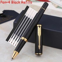 마카펜 컬러리스트기사 클래식 디자인 금속 롤러 볼펜 사무실 비즈니스 남성 서명 선물 쓰기 펜 구매 2 보내기, [02] 1 Pen