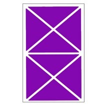 큰세모 칼라모양스티커 큰세모(65X30) 7매입 보라색 3261V-72394EA, 본상품선택, 본상품선택