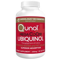 큐놀 Mega Ubiquinol Coq10 유비퀴놀 코큐텐 영양제 100mg 60정