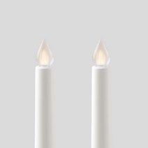 이케아 ADELLOVTRAD 에델뢰브트레드 LED 촛불 28cm 6시간 타이머 내장 촛대 2개입