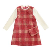 게스키즈 퍼체크 겨울 예쁜 다홍색 원피스 G28 KAO 040 P3