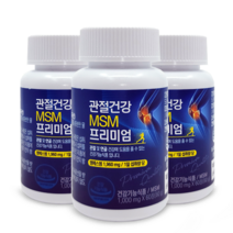 관절건강 MSM 프리미엄정 1000mg 60정, 3병, 1000mg x 60정