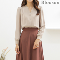 [블루종] 심플 노방 배색 블라우스_[B2202BL030A]