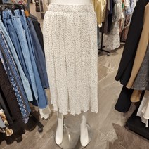 데이텀 도트주름 쉬폰 스커트