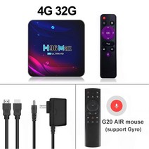 미디어박스 미디소프트 영상재생 미디어플레이어 H96Max V11 안드로이드 스마트 TV 박스 4G 32GB 64GB HD, 04 4G 32G G20S_02 Eu 플러그