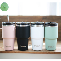 위클린 빨대 내장 보온보냉 손잡이 핸들 텀블러 600ml 750ml 900ml, 민트