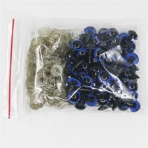 믹스 컬러 플라스틱 눈 아미구미 인형 장식 액세서리 8mm/10mm 100 개 Diy 키트 공예 테디 베어 안구, 02 blue_01 8mm 100pcs