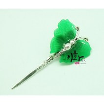 이화 한국무용 한복 머리장식 청나비꽂이