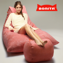 보니타 에타홈 보니타(BONITA)(에타홈) 초대형 파우치 SP302 스웨이드소파, 핑크(스웨이드) 발 빈백 추가 없음