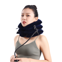 건강더하기 자세교정 목 에어쿠션, 블루