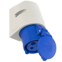 PCE 산업용 CEE 콘센트 벽면 소켓 230V 32A 3P 6h IP44 123 6, 1개