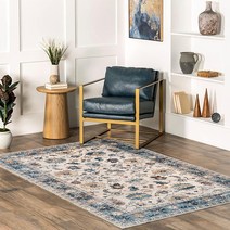 NuLOOM Loria Perisan 얼룩 방지 세탁기 세탁 가능한 부분 러그 1.5m x 2.4m5피트 8피트 USA 미국