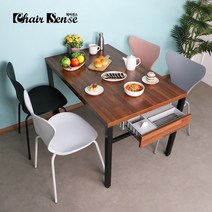 체어센스 국산 750X1200 플라스틱 수저통 식탁 테이블, 15 대리석블랙