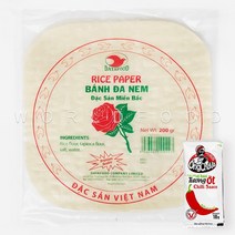 월드푸드 베트남 장미표 반다넴 짜조피 춘권피 스프링롤 BANH DA NEM, 1개, 200g