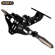 혼다 용 CBR125R 2011 2018-2020 후면 라이센스 플레이트 테일 프레임 브래킷 회전 신호등, 12 A set with lights