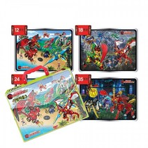 퍼즐3 4종세트 유아 아이 학습 재료 터닝메카드 가방 어린이집/유아원/장난감/6살장난감/5살장난감4살장난감/아이놀이/어린이선물/조카선물/유아장난감, 단일 퍼즐/블럭 조각 수