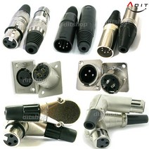 ADIT XLR 마이크캐논 마이크잭 3P 벽부형 라인용 샷시용 젠더 커넥터, ai0337_커넥터