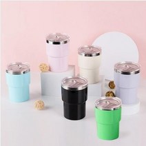 컵 마카롱 스텐 텀블러350ml 오토 머그, 그린, 본상품선택