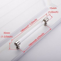 T 바 투명 아크릴 블랙 실버 골든 가구 유럽 패션, SIlver-160mm