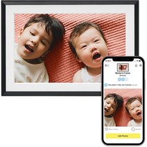 Aura Carver HD WiFi 디지털 액자 10.1” Add 사진 with App Free Unlimited Storage - Wirecutter’s Pick for B, Carver - White Mat